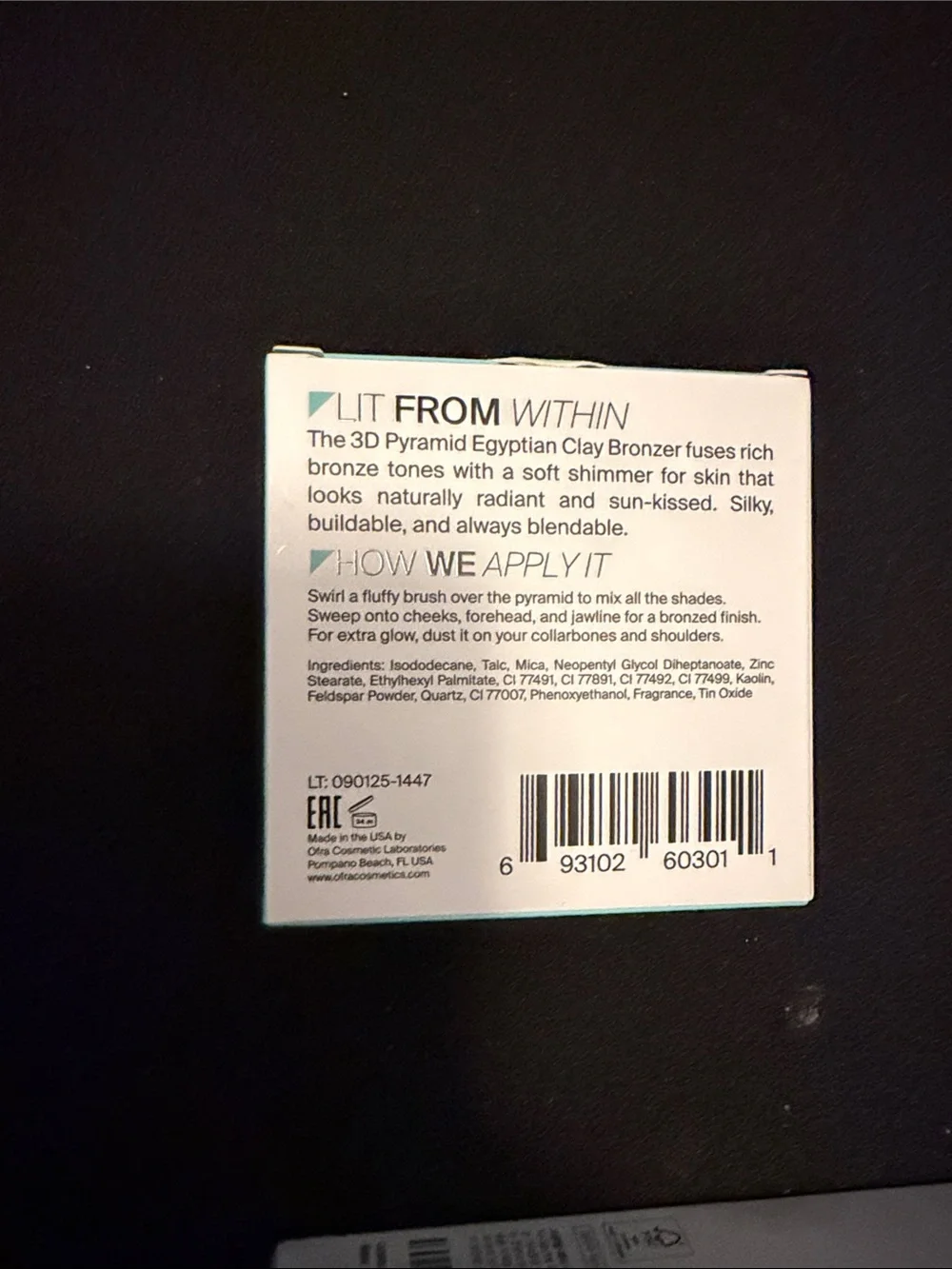 OFRA COSMETICS 3D PYRAMID - EGYPTIAN CLAY BRONZER NEW